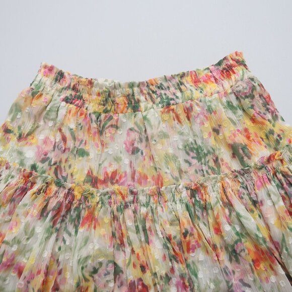 MISA Los Angeles Floral Tiered Mini Skirt Size Medium - Picture 4 of 10